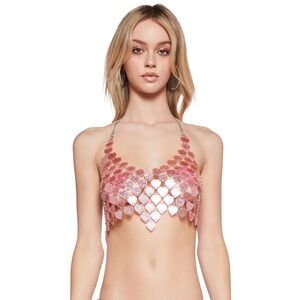 Dolls Kill Smitten Image Chain Halter Top